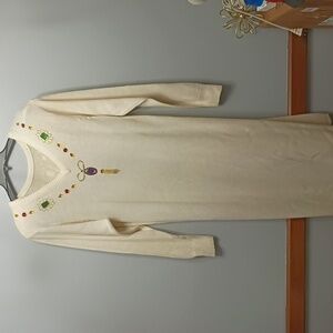 Vintage Plain Jane By Sweet Baby Jane Baroque Jeweled Long Sweater Dress SZ M